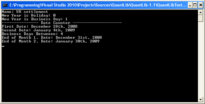 Program output